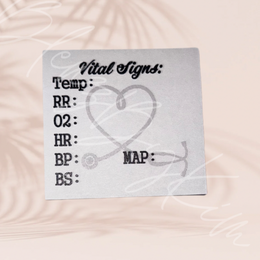 Vital Signs Sticky Notes - BP w/ Map & BS 3" x 3"