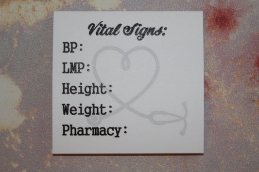 Vital Signs Sticky Notes - OBGYN LMP/ Pharm 3" x 3"