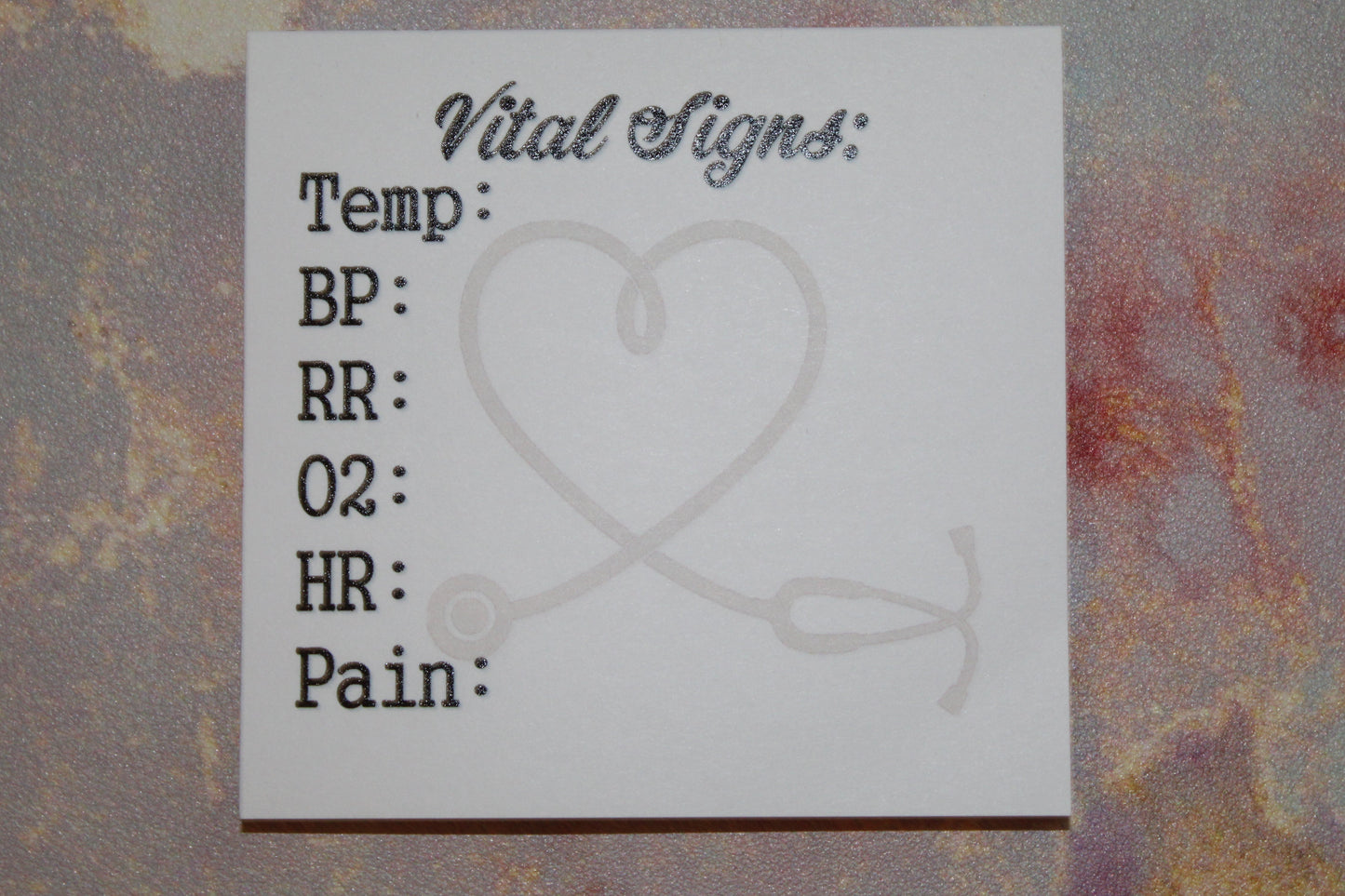 Vital Signs Sticky Notes - Pain 3" x 3"