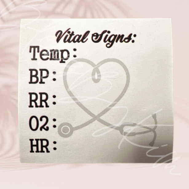 ** MISPRINT ** Vital Signs Sticky Notes - 3" x 3"