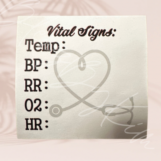 ** MISPRINT ** Vital Signs Sticky Notes - 3" x 3"
