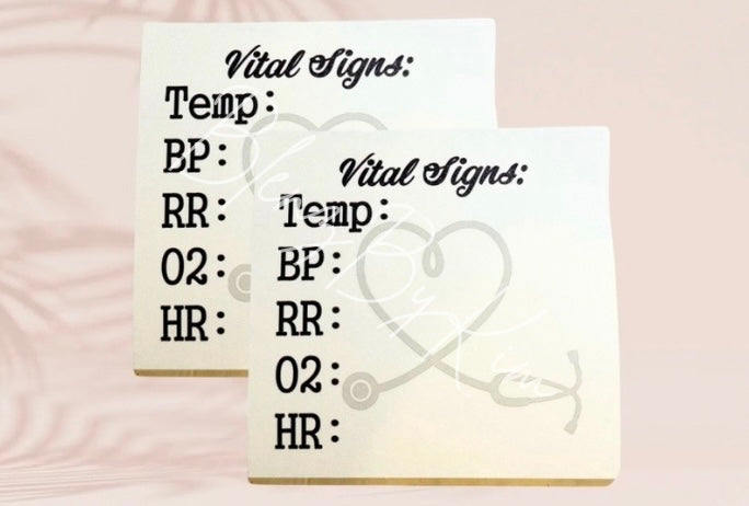 Vital Signs Sticky Notes - 3" x 3"