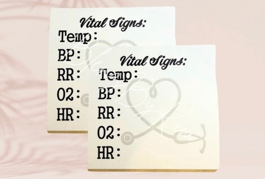 Vital Signs Sticky Notes - 3" x 3"